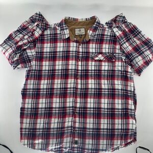 Legendary Whitetails Men's Buck Camp Flannel Shirt 2XL 100%Cotton Plaid Corduroy